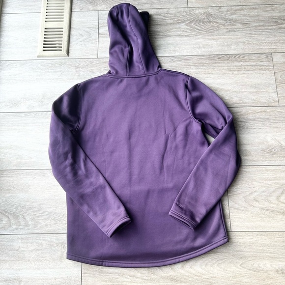 Under Armour Logo Loose Fit Sweatshirt Hoodie in Purple Coldgear - Picture 15 of 16